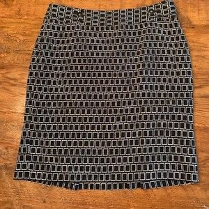Rafaella Studio pencil skirt size 14, black and white square pattern
